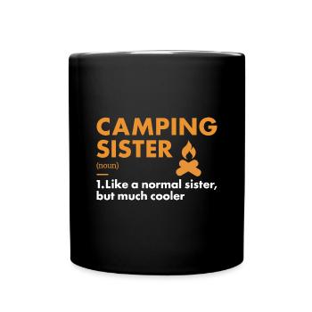 Camper Sister Définition Camping - Mug uni - noir - Devant