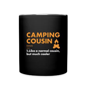 Camper Cousin Définition Camping - Mug uni - noir - Devant