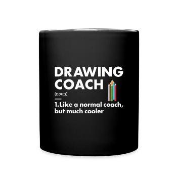 Drawer Coach Definition Drawing - Tasse einfarbig - Schwarz - Vorne