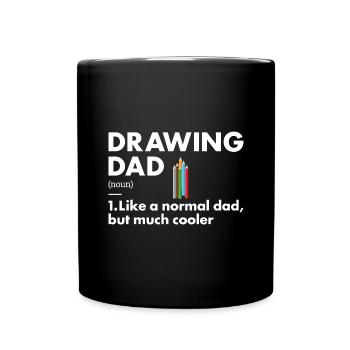 Dessinateur de définition de papa - Mug uni - noir - Devant