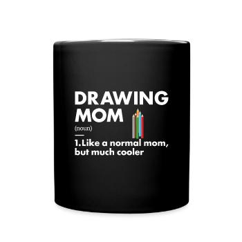 Drawer Mom Definition Drawing - Tasse einfarbig - Schwarz - Vorne
