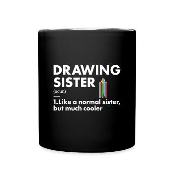 Drawer Sister Definition Drawing - Tasse einfarbig - Schwarz - Vorne