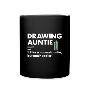 Tiroir Auntie Définition Dessin - Mug uni - noir - Devant