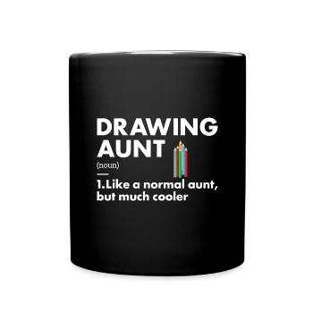 Tiroir tante définition dessin - Mug uni - noir - Devant