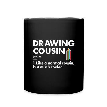 Dessin de définition de Cousin de tiroir - Mug uni - noir - Devant