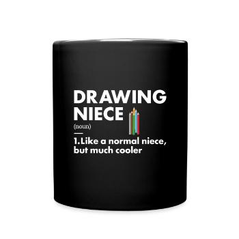 Tiroir nièce définition dessin - Mug uni - noir - Devant