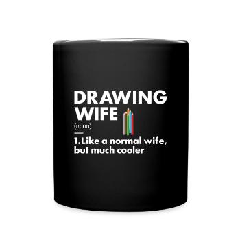 Drawer Wife Definition Drawing - Tasse einfarbig - Schwarz - Vorne