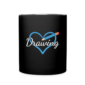 Drawer Heart Drawing - Tasse einfarbig - Schwarz - Vorne