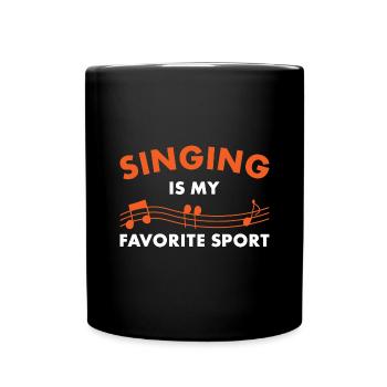 Singing Is My Favorite Sport Singer - Tasse einfarbig - Schwarz - Vorne