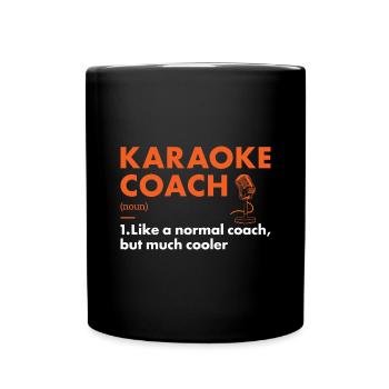 Singer Coach Definition Karaoke - Tasse einfarbig - Schwarz - Vorne