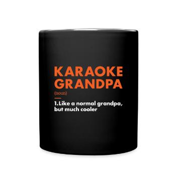 Singer Grandpa Definition Karaoke - Tasse einfarbig - Schwarz - Vorne