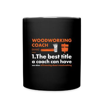 Définition du Menuisier Travail du bois - Mug uni - noir - Devant