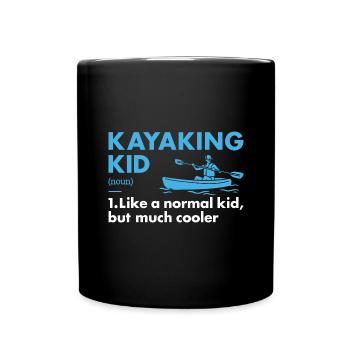 Kayaker Kid Definition Kayaking - Full Colour Mug - black - Front