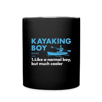 Kayakiste Garçon Définition Kayak - Mug uni - noir - Devant