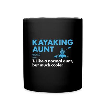 Kayaker Aunt Definition Kayaking - Full Colour Mug - black - Front