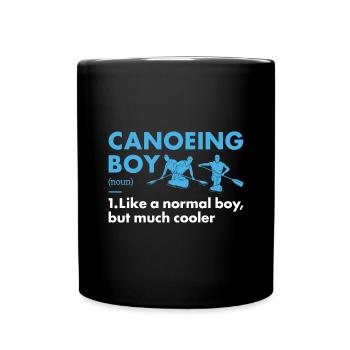 canoéiste garçon définition canoë - Mug uni - noir - Devant