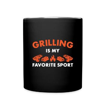 Les grillades sont mes grillades sportives préférées - Mug uni - noir - Devant
