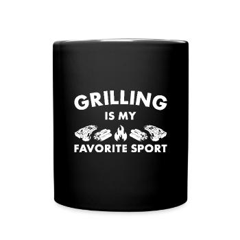 Les grillades sont mes grillades sportives préférées - Mug uni - noir - Devant