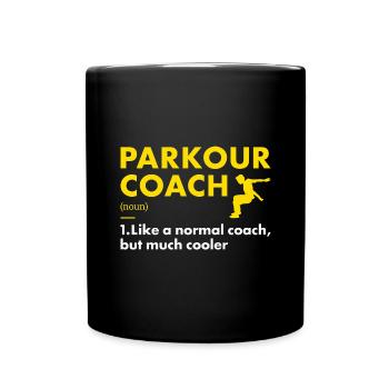 Traceur Coach Definition Parkour - Full Colour Mug - black - Front