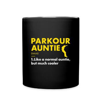 Traceur Auntie Definition Parkour - Full Colour Mug - black - Front