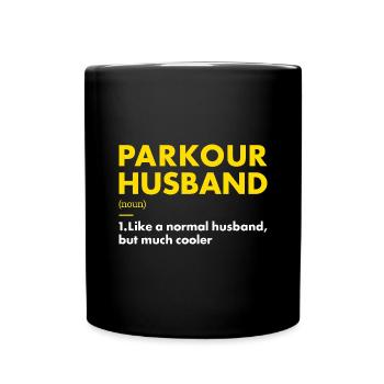 Traceur Husband Definition Parkour - Full Colour Mug - black - Front