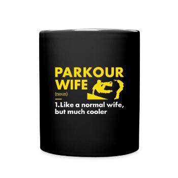 Traceur Wife Definition Parkour - Full Colour Mug - black - Front