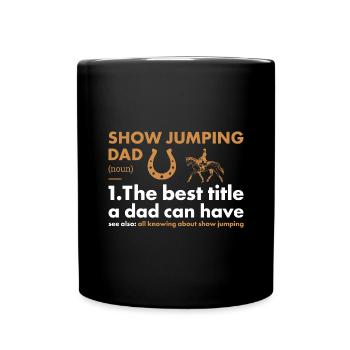 Jumper Dad Définition Saut d’obstacles - Mug uni - noir - Devant