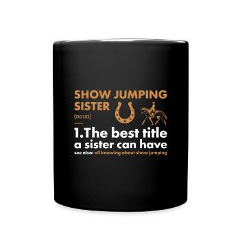 Jumper Sister Définition Saut d’obstacles - Mug uni - noir - Devant