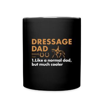 Rider Dad Definition Dressage - Full Colour Mug - black - Front
