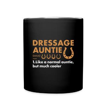 Rider Auntie Definition Dressage - Full Colour Mug - black - Front