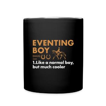 Rider Boy Definition Eventing - Tasse einfarbig - Schwarz - Vorne