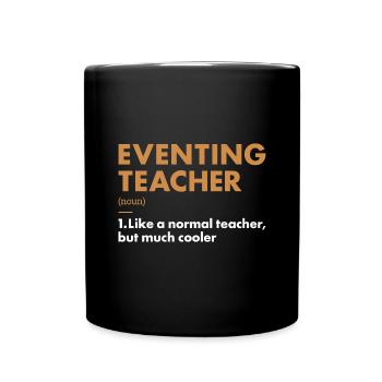 Rider Teacher Definition Eventing - Tasse einfarbig - Schwarz - Vorne