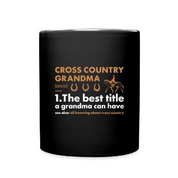 Rider Grandma Definition Cross Country - Full Colour Mug - black - Front