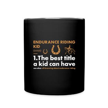 Rider Kid Definition Endurance Riding - Tasse einfarbig - Schwarz - Vorne