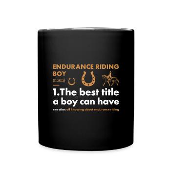Rider Boy Definition Endurance Riding - Tasse einfarbig - Schwarz - Vorne