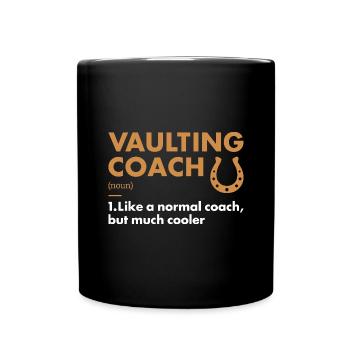 Vaulter Coach Definition Vaulting - Full Colour Mug - black - Front