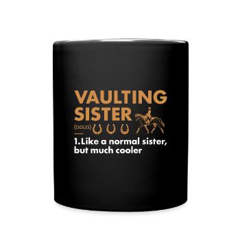 Vaulter Sister Definition Vaulting - Full Colour Mug - black - Front