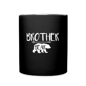 Bruder Bär - Tasse einfarbig - Schwarz - Vorne
