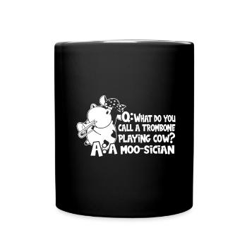 Posaune - Tasse einfarbig - Schwarz - Vorne