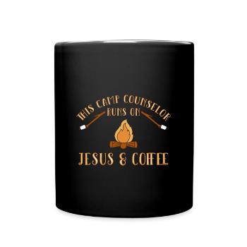 Zeltlager Leiter Sommercamp - Tasse einfarbig - Schwarz - Vorne