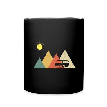 Camper Bus Caravan Camper Bus - Full Colour Mug - black - Front