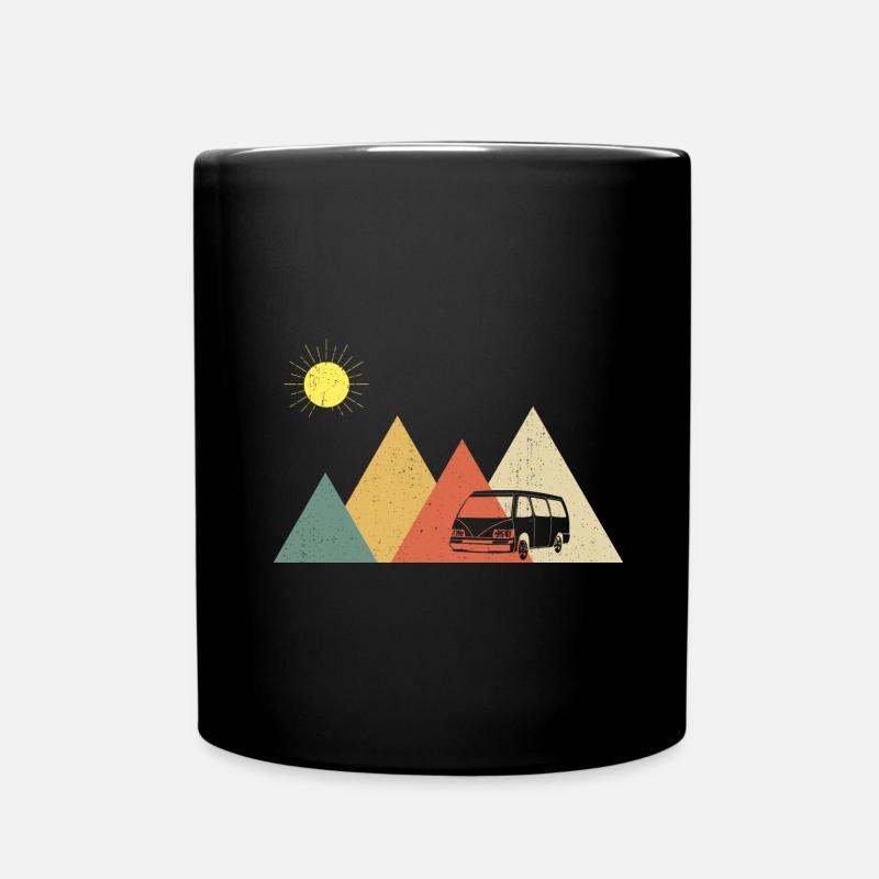 Camper Bus Caravan Camper Bus - Tasse einfarbig - Schwarz