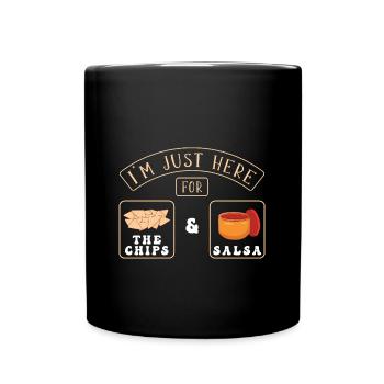 Chips et Salsa Nachos - Mug uni - noir - Devant