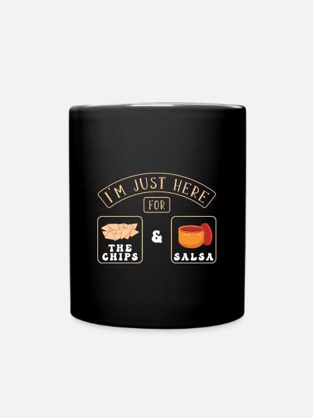 Chips und Salsa Nachos - Tasse einfarbig - Schwarz