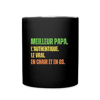 Cadeau Papa Meilleur papa - Mug uni - noir - Devant