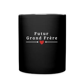 futur grand frère - Mug uni - noir - Devant