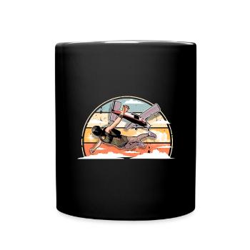 Skydiving Parachuting Parachute - Full Colour Mug - black - Front