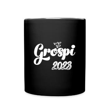 Grospi 2023 Opi Schweiz Hallo Opa Schweiz Baby - Tasse einfarbig - Schwarz - Vorne
