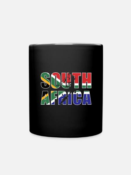 South Africa Rugby - Tasse einfarbig - Schwarz