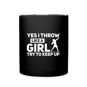 Shot put Athletics | Shot Putter Gifts - Full Colour Mug - black - Front
